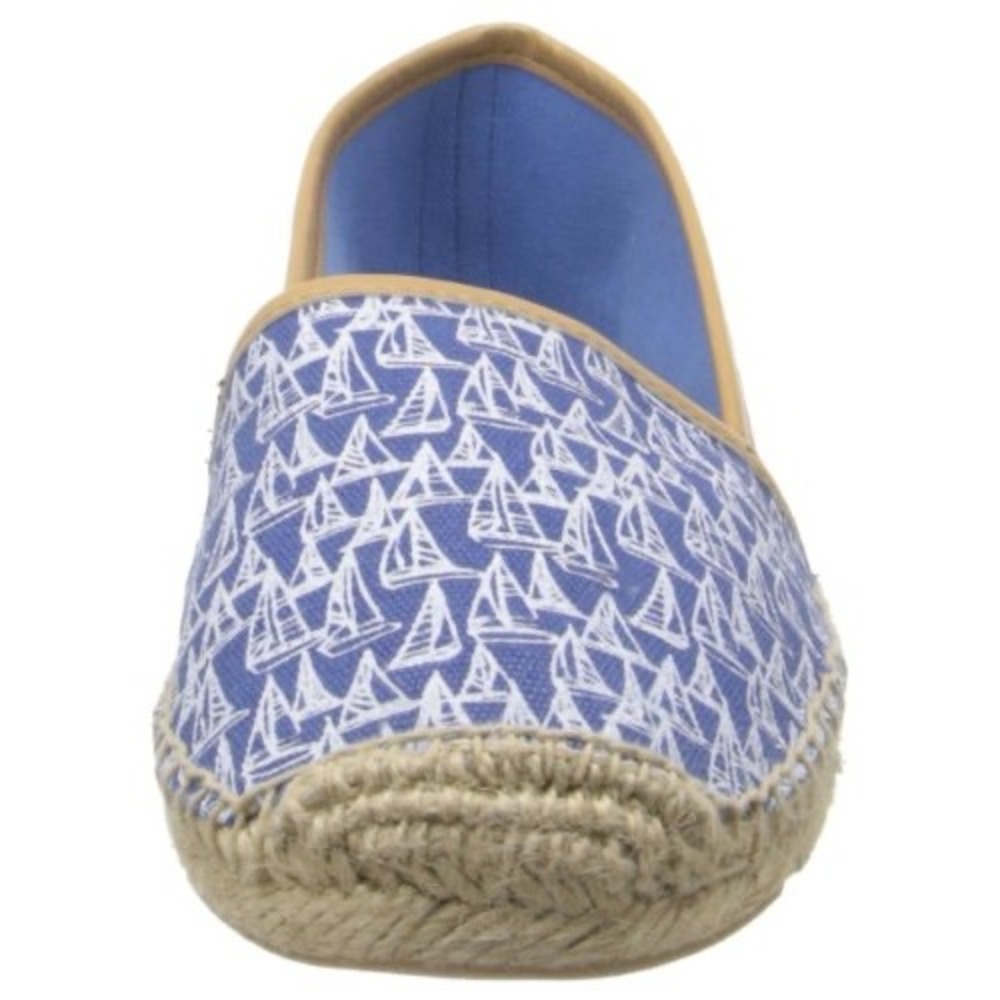Tommy Hilfiger Sailboat Print Espadrille Flats Blue White Nautical Slip On